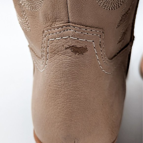 Dolce Vita Women Solei Western Cowgirl Leather Beige Suede Boots Size 8.5 - Picture 9 of 13